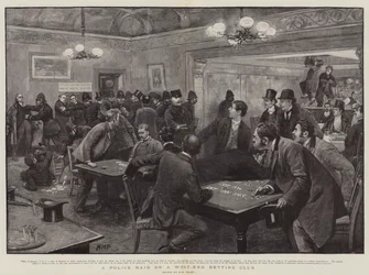 Eine Polizeirazzia in einem West-End-Wettclub